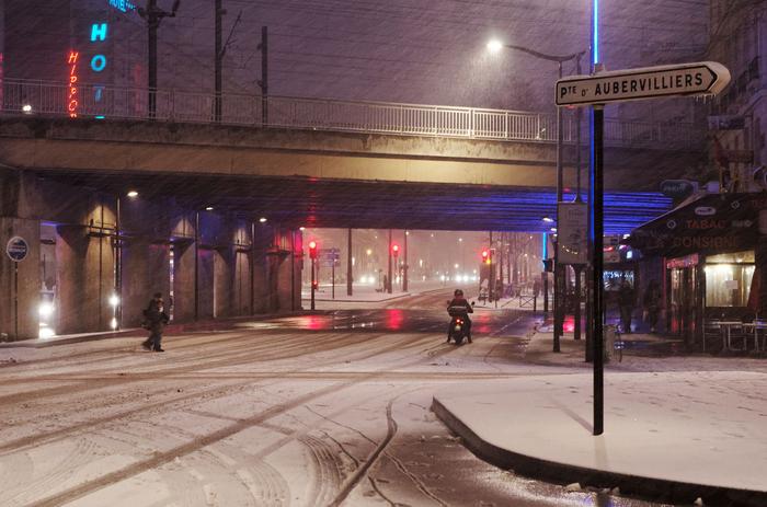 Neige à Aubervilliers